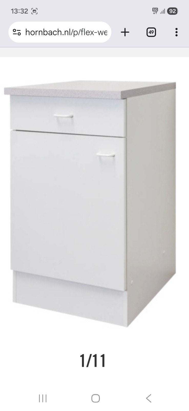 Nieuwe witte Flexwell onderkast Speed Hornbach, Wit, Nieuw, Minder dan 100 cm, 50 tot 75 cm