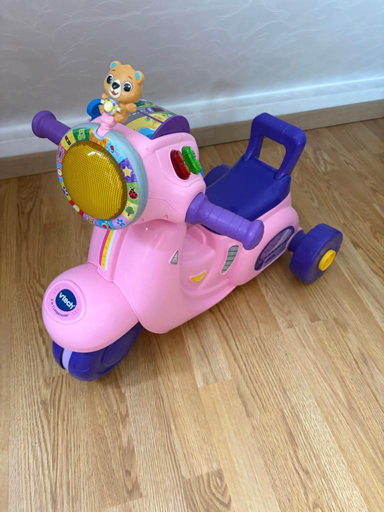 VTech 2-in-1 Loopscooter Roze - Zo goed als nieuw, Ophalen, Zo goed als nieuw, Loopfiets