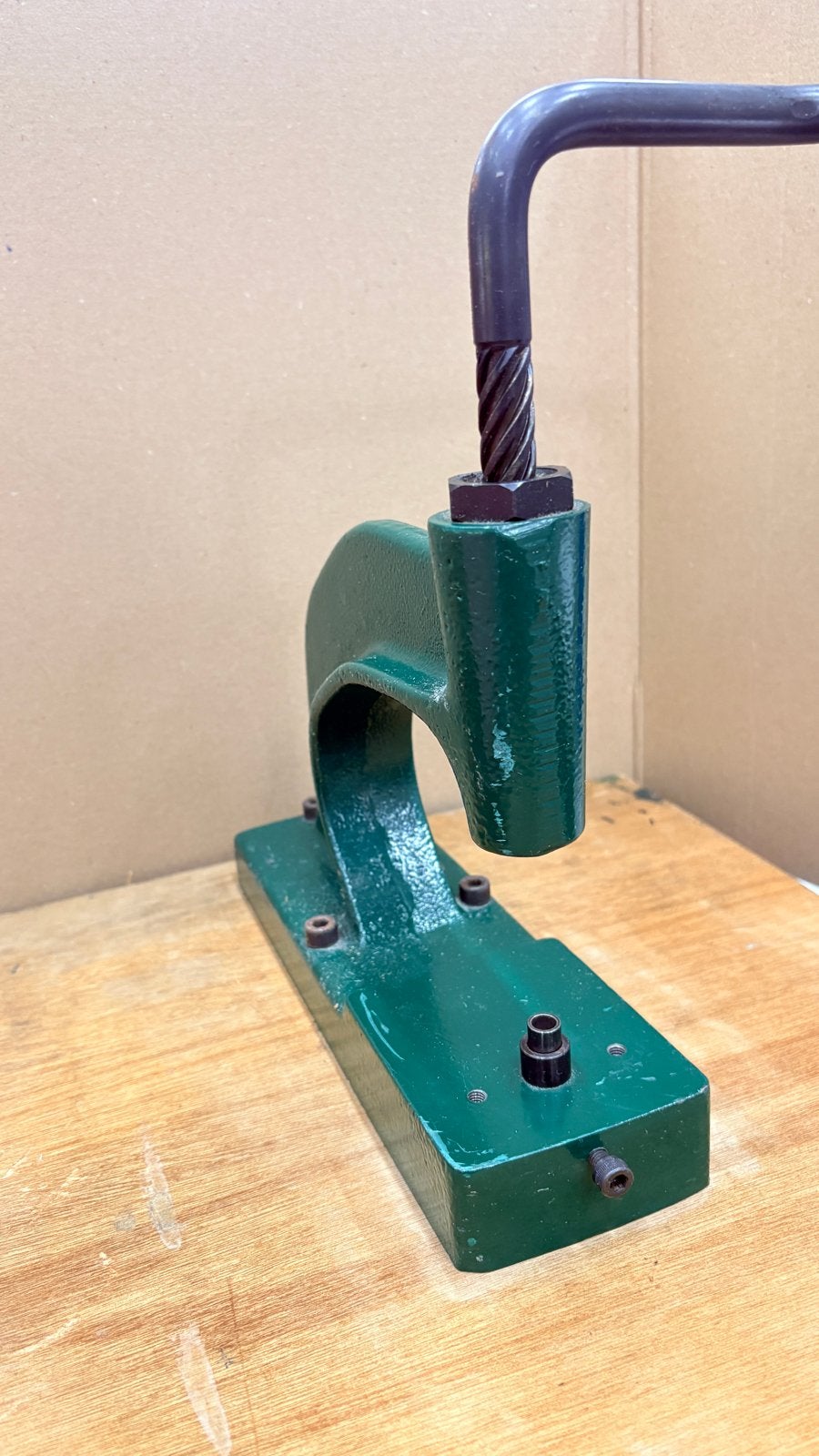Groene spindelpers (handpers/schroefpers) van gietijzer, Ophalen of Verzenden, Gebruikt