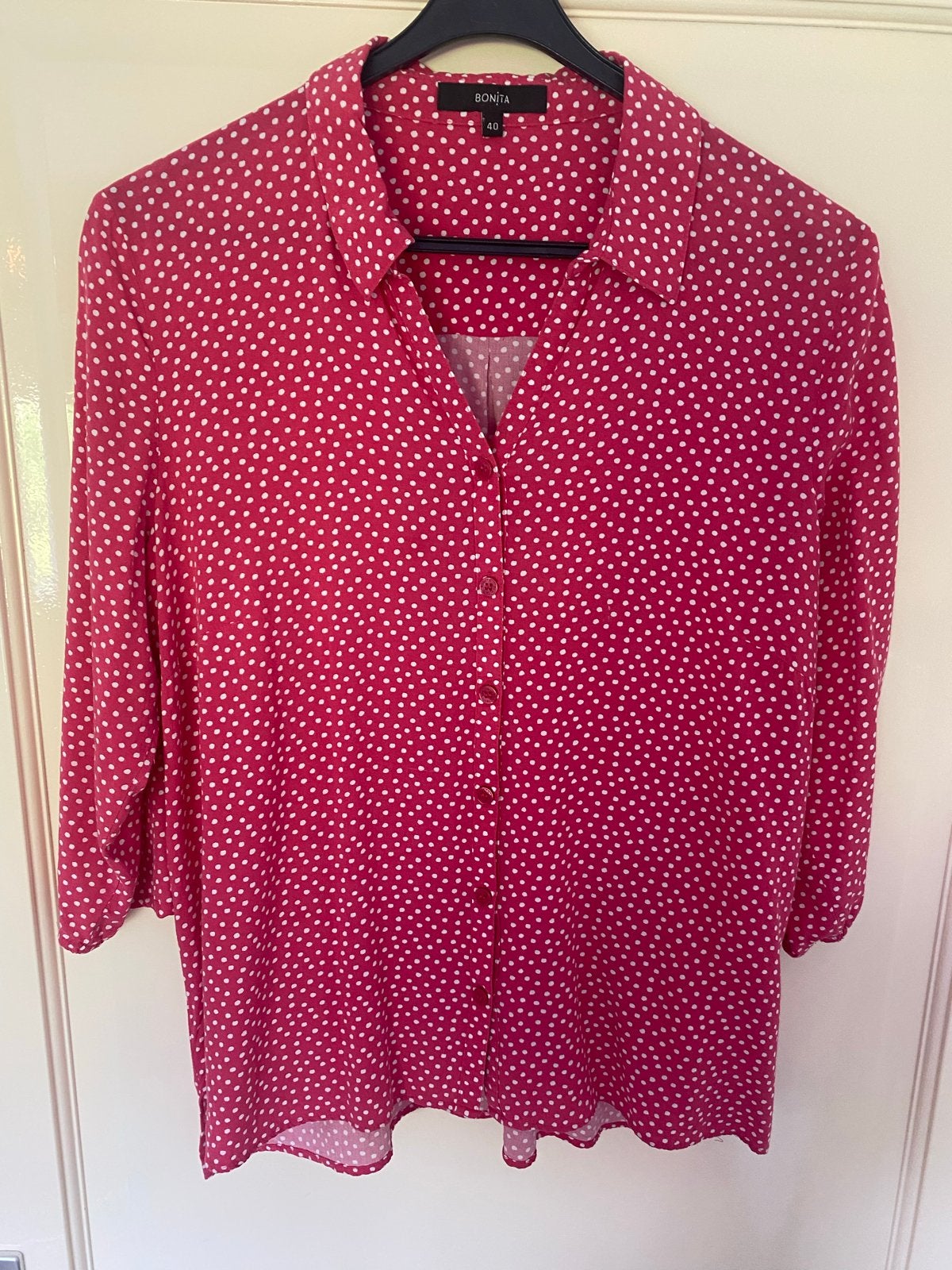 Bonita Damesblouse Maat 40 - Roze imet Witte Stippen, Ophalen of Verzenden, Gedragen, Maat 38/40 (M), Roze