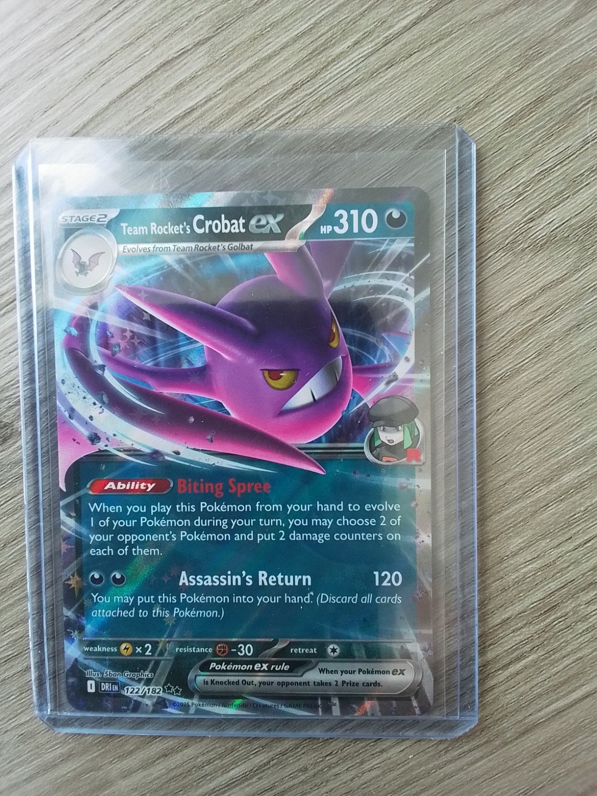Team Rocket's Crobat EX - Destined Rivals dri122/182, Ophalen of Verzenden