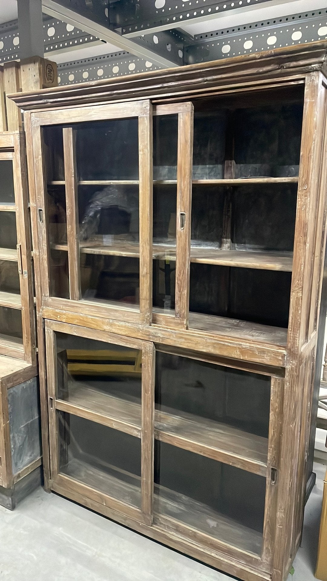Vitrine kast, Ophalen, Zo goed als nieuw, Hout, Overige typen