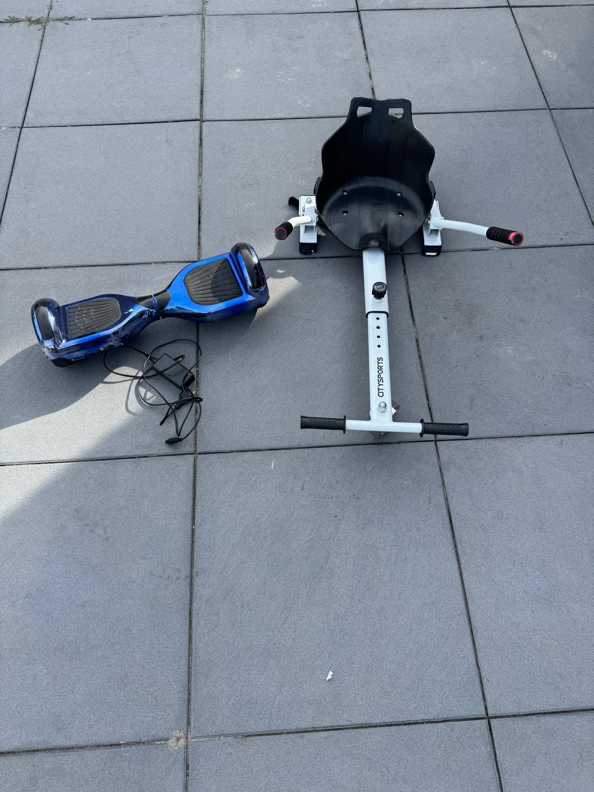 Hoverboard met Go-Kart - Werkt perfect!, Ophalen of Verzenden, Gebruikt, Overige typen