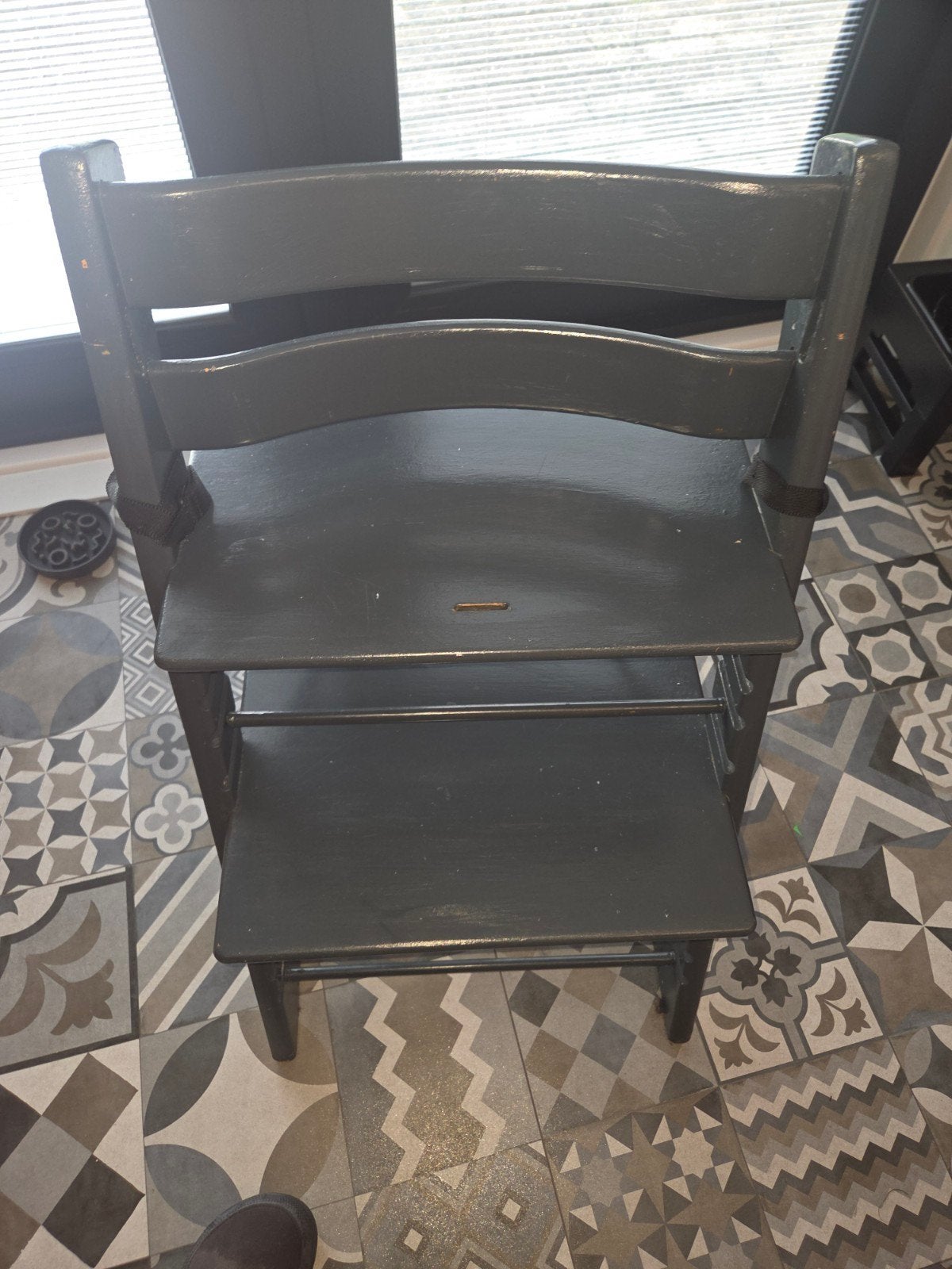 Tripp trapp stokke  (kinderstoel) met toebehoren, Ophalen, Gebruikt, Meegroeistoel, Aanschuifbaar