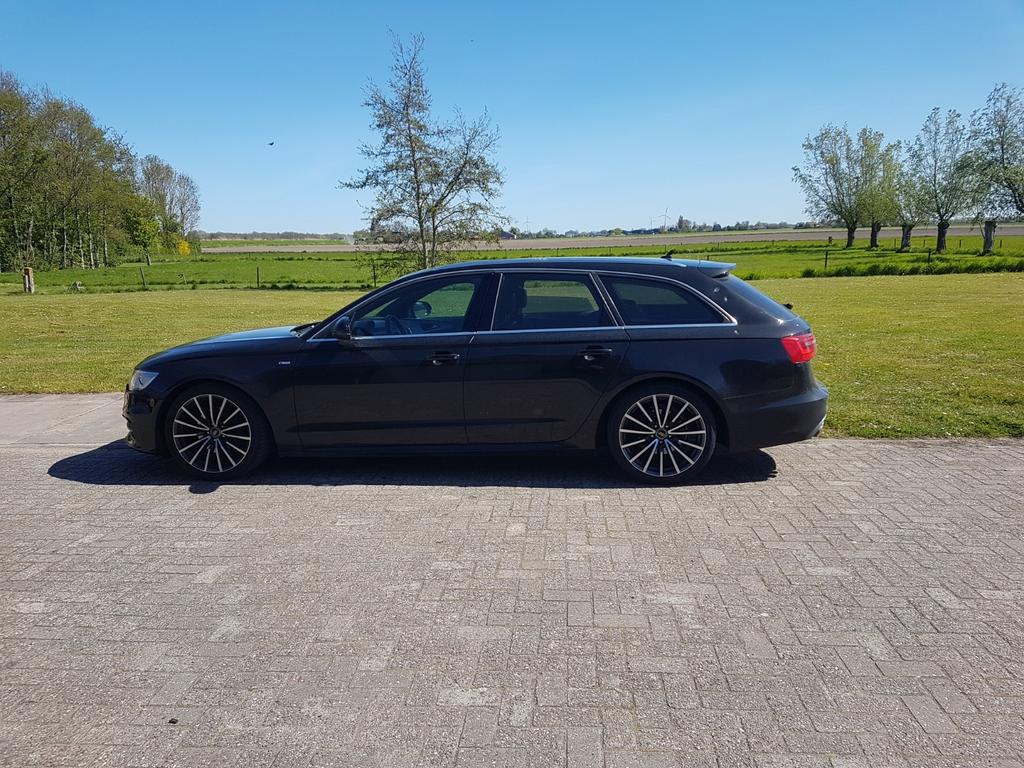 Audi A6  2x s line  177pk 2.0 TDI BJ 2013, Auto's, Euro 5, Zwart, 4 cilinders, Bruin