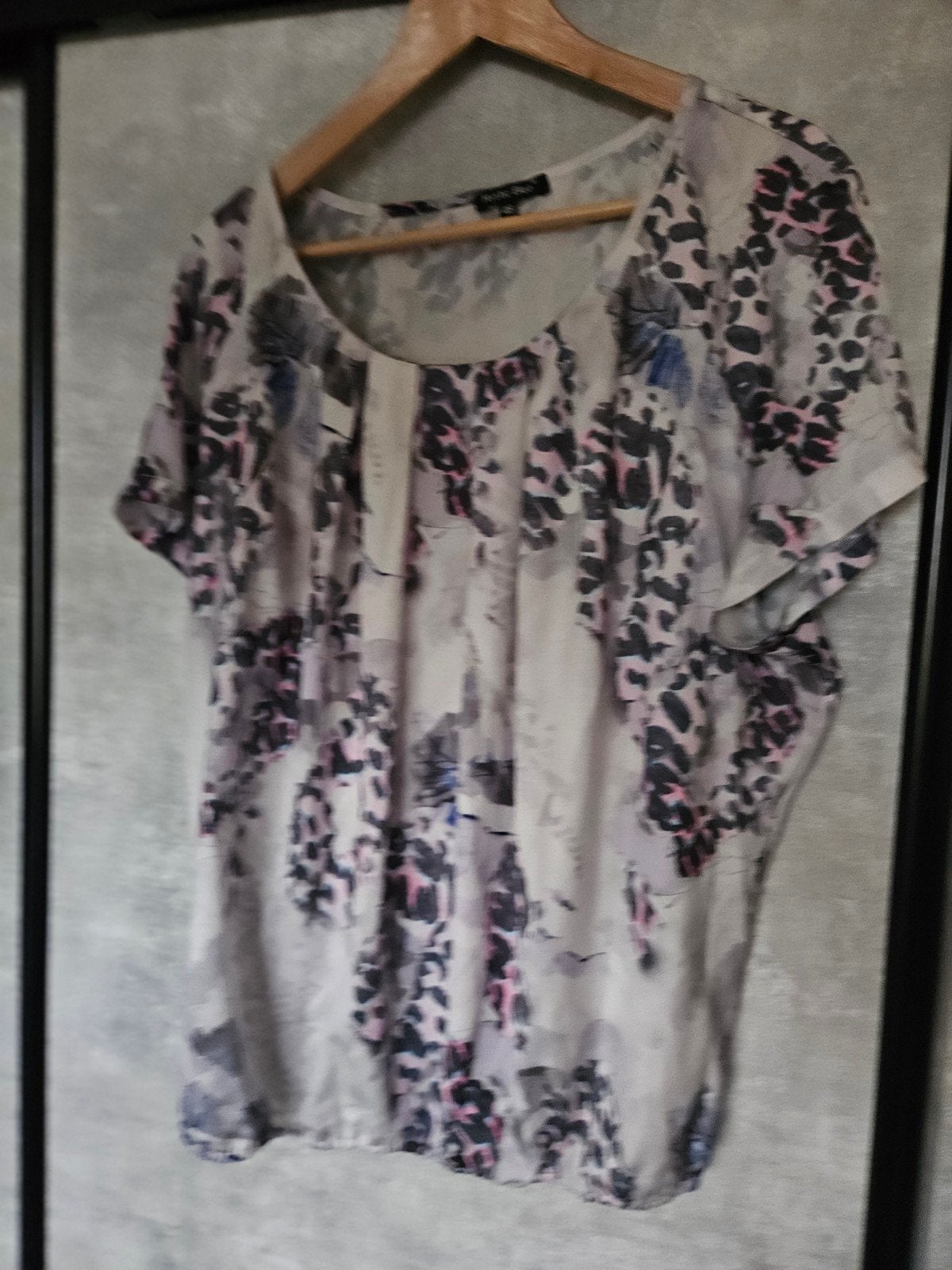 Mystic Blue Blouse Maat 46 met print, Kleding | Dames, T-shirts, Zo goed als nieuw, Maat 46/48 (XL) of groter, Overige kleuren