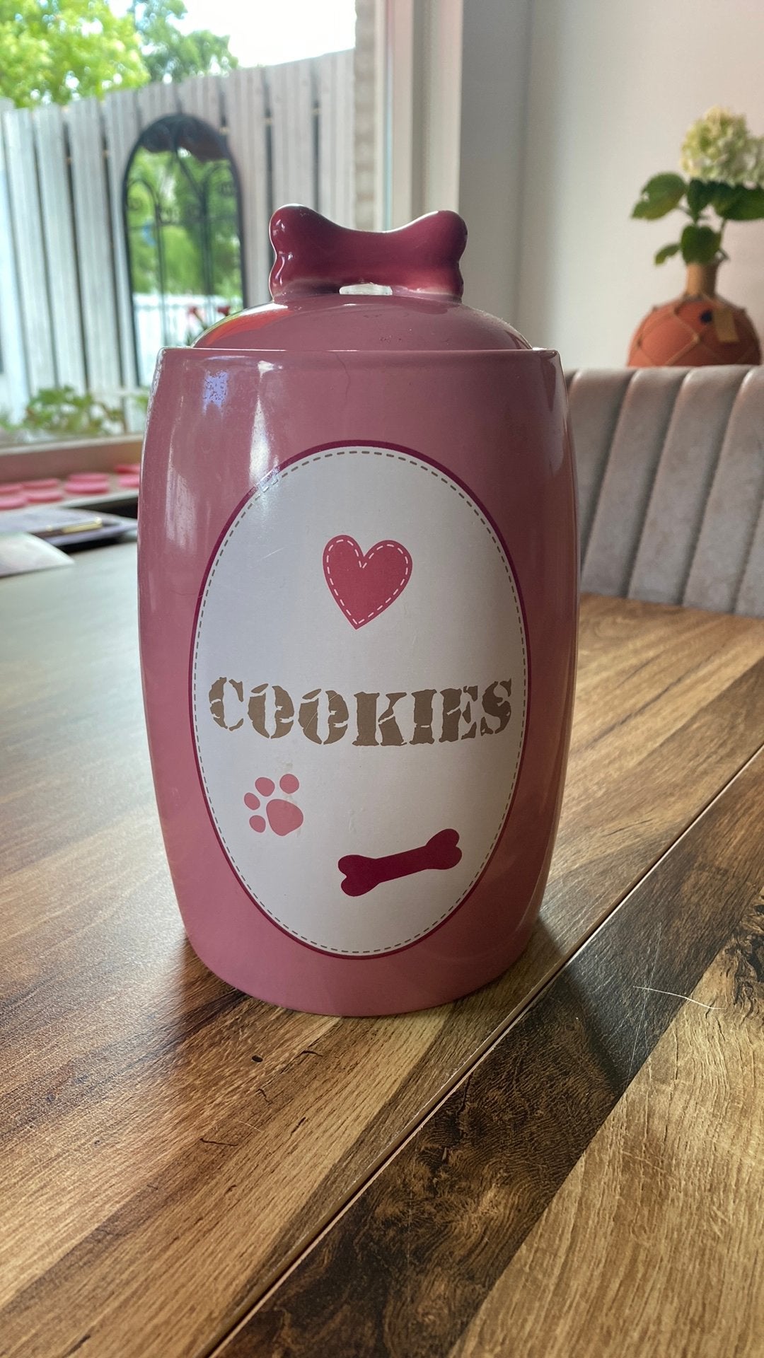 Honden koekjespot van steen, Dieren en Toebehoren, Hondenvoerbakken en Drinkbakken, Ophalen, Gebruikt