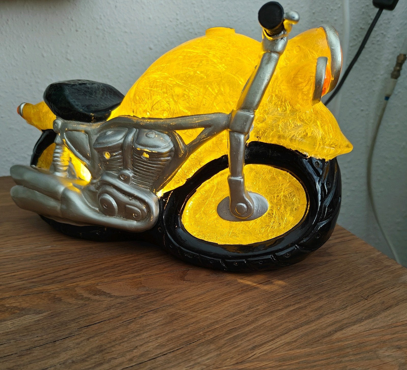 Zeer unieke Harley Davidson lamp, Ophalen of Verzenden, Gebruikt