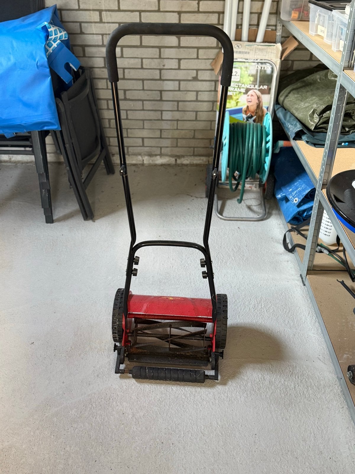 Wolf handgrasmaaier - Perfect voor kleine gazons, Tuin en Terras, Ophalen, Gebruikt, Handgrasmaaier, 30 t/m 39 cm