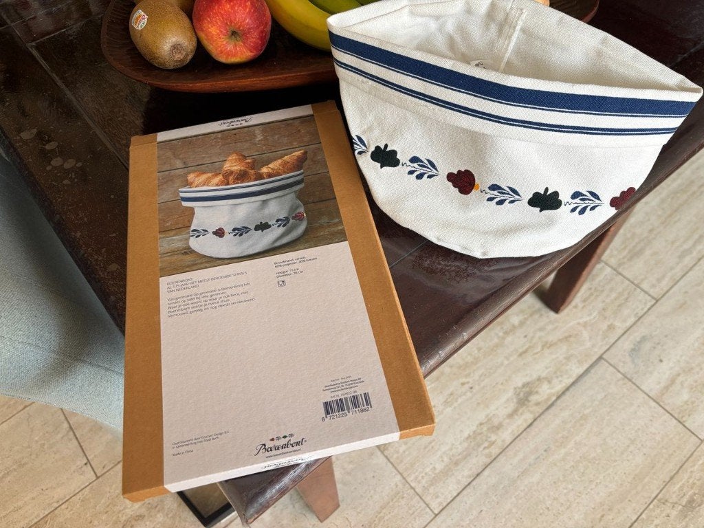 NIEUW: Boerenbont ronde canvas broodmand Boerenbond, Wit, Overige typen, Nieuw, Overige materialen