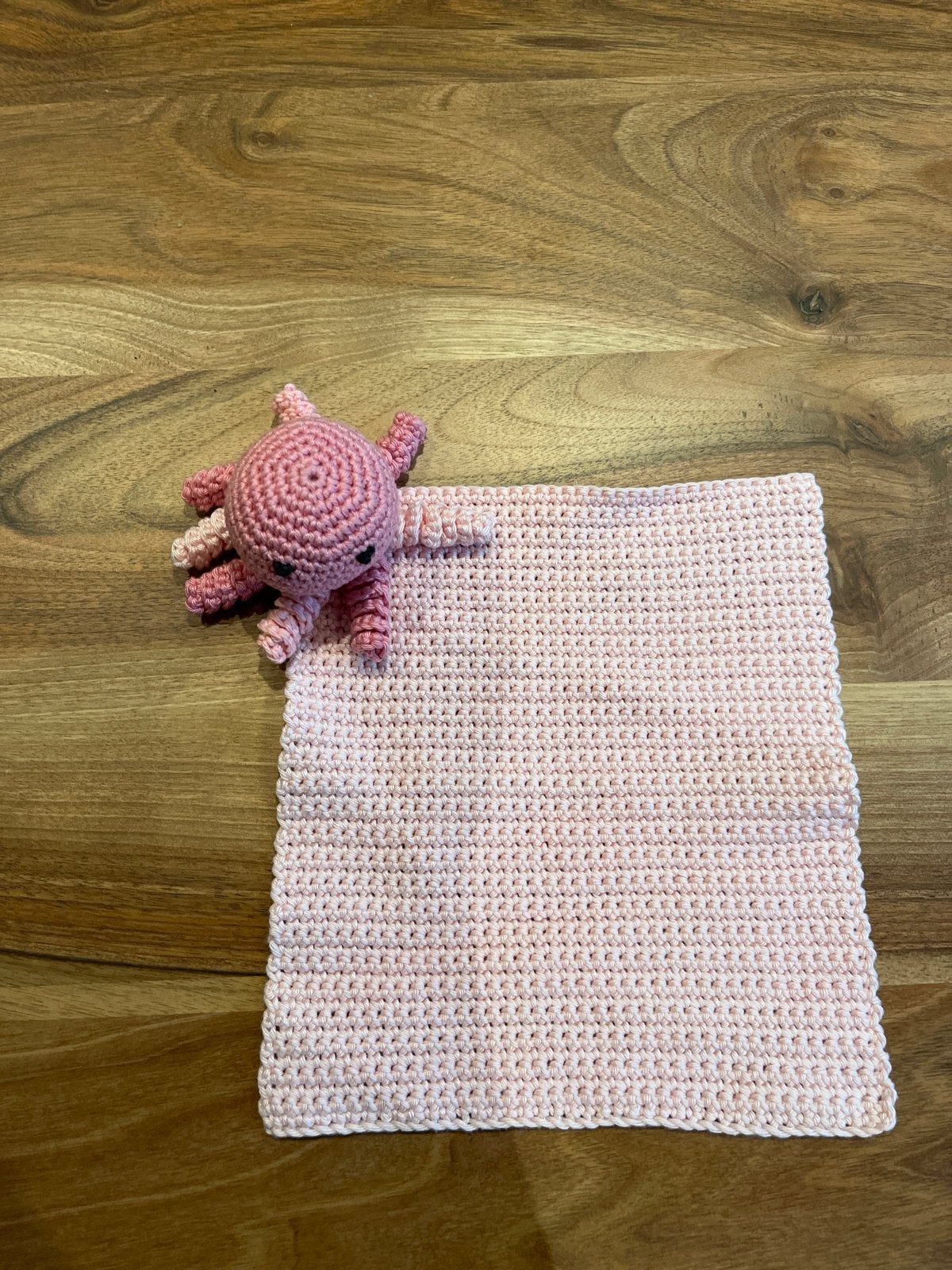Gehaakt Catania knuffeldoekje met octopus, Handgemaakt, Nieuw, Ophalen of Verzenden, Roze