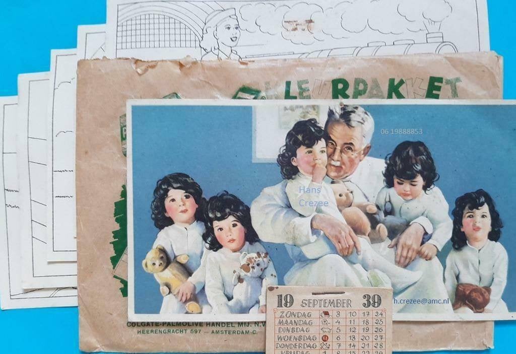 zoek colgate palmolive Dionne vijfling reclame kalender 1939, Verzamelen, Ophalen of Verzenden, Gebruikt, Overige typen