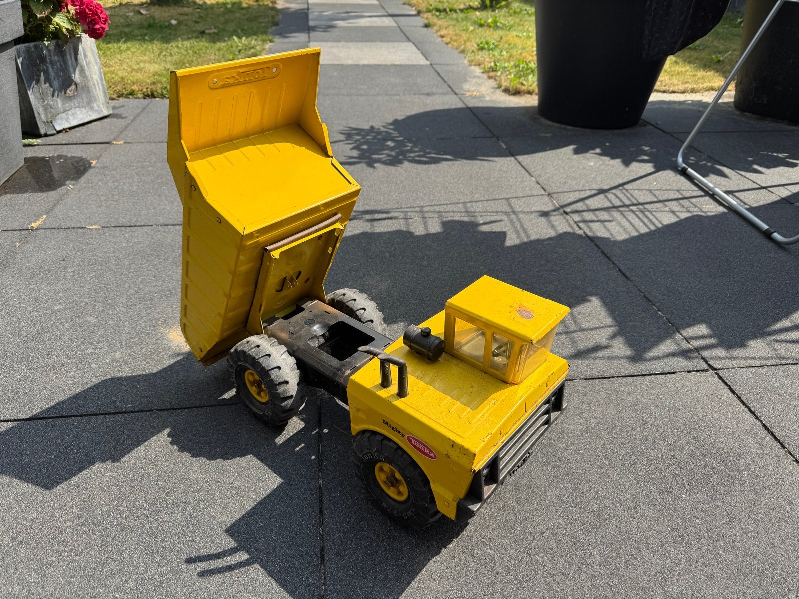 Tonka Mighty kiepwagen - Vintage speelgoed uit de jaren '70, Ophalen of Verzenden, Gebruikt