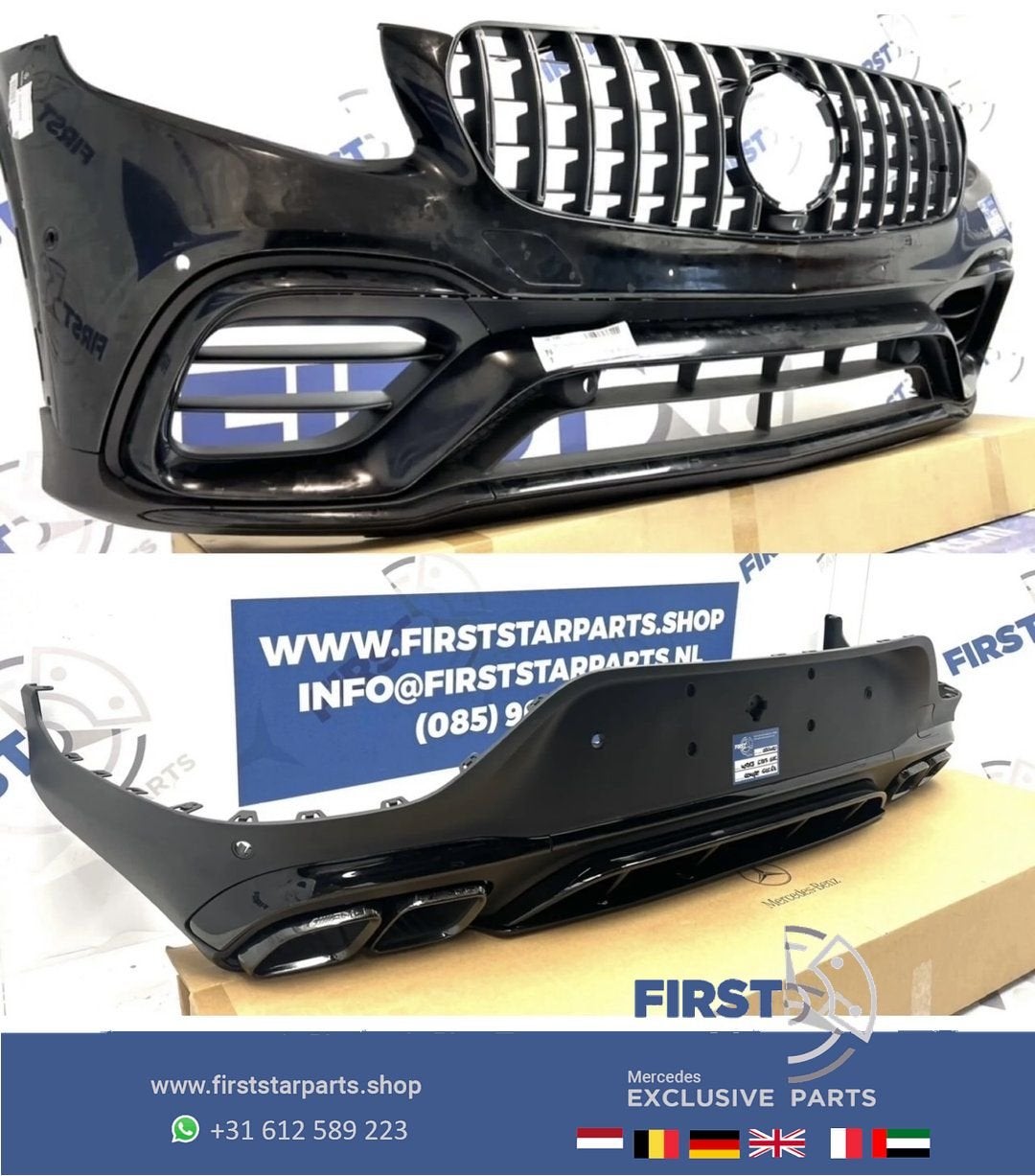 C253 GLC63 AMG COUPÉ PAKKET BUMPER SET W253 GLC 63 AMG VOORB, Gebruikt, -, Ophalen of Verzenden, Bumper