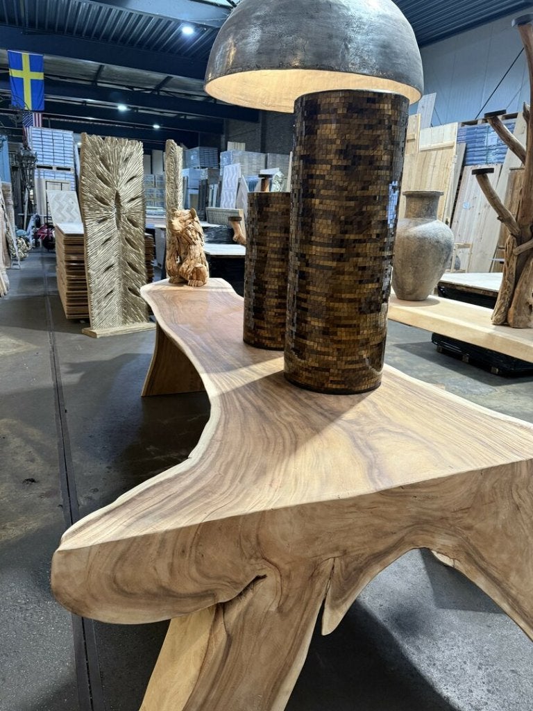 MASSIEVE SUAR TAFEL –NATUURLIJK MEUBELSTUK UIT EÉN STUK HOUT, Ophalen, Nieuw