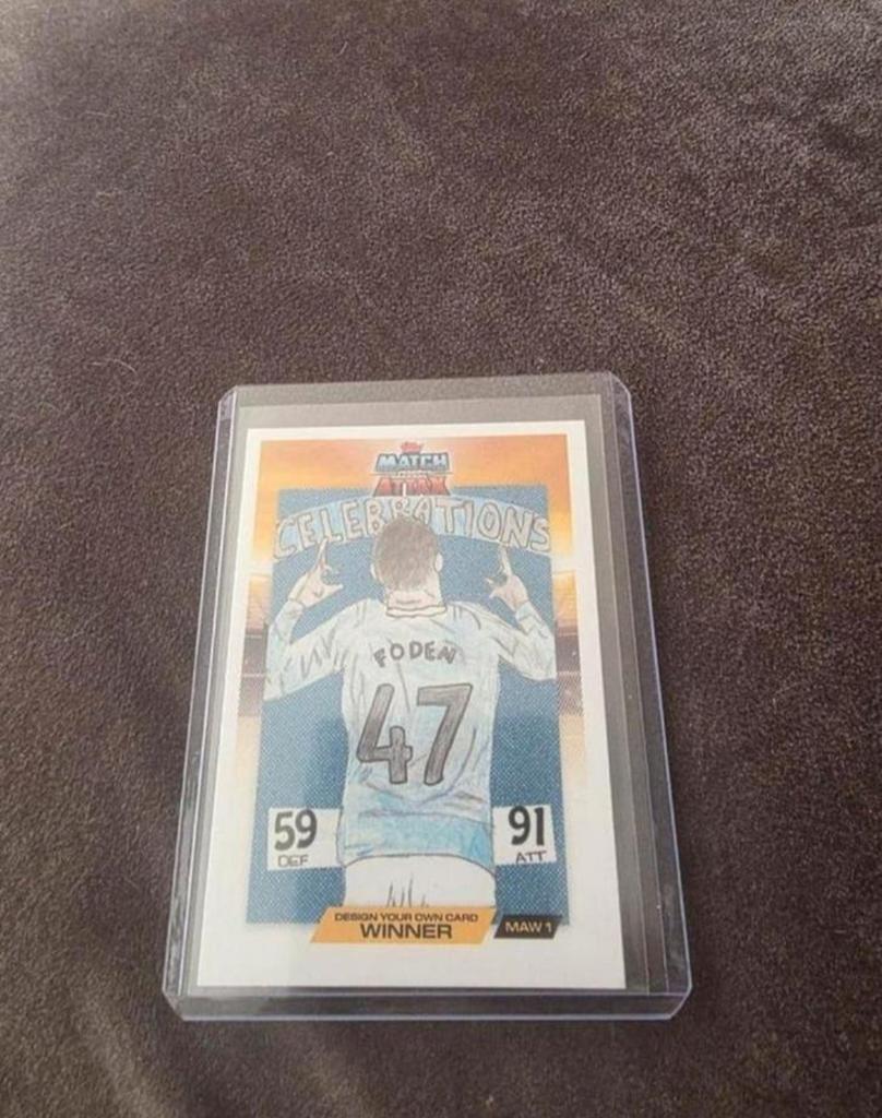 Topps match attax 25/26 design your own card winner, Ophalen of Verzenden, Nieuw, Plaatje