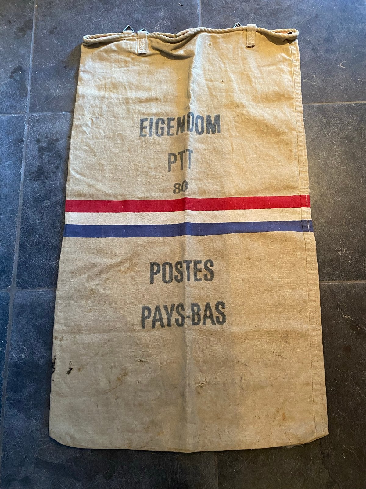 Vintage PTT Postzak - Authentiek  1.10 x 0,65, Antiek en Kunst, Ophalen of Verzenden