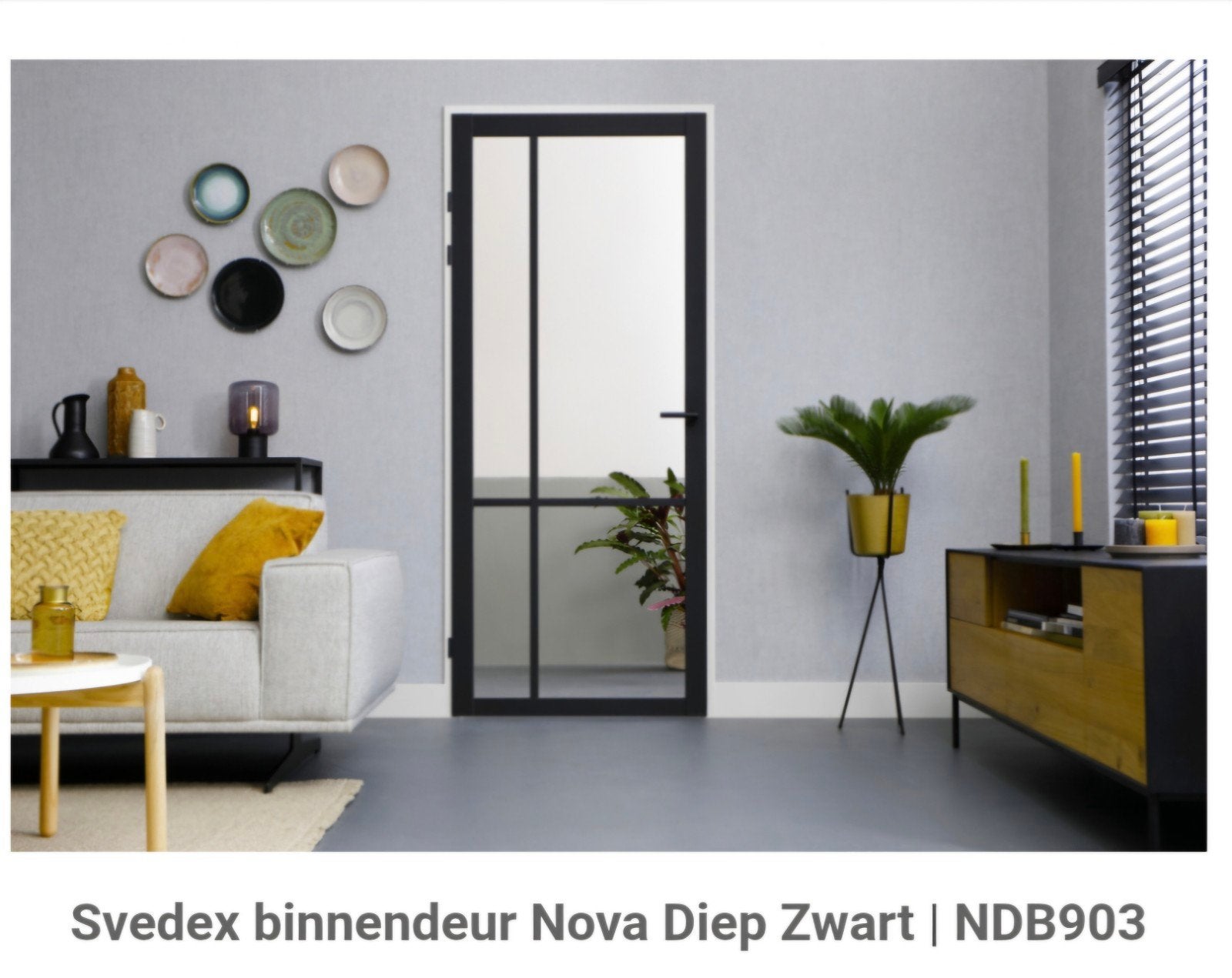 Svedex binnendeur ( Opdek L 83 x 201,5 ) Nova NDB 903, Ophalen, 80 tot 100 cm, Binnendeur, Nieuw