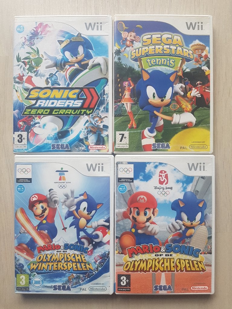 4x Nintendo Wii Spel: Sonic the Hedgehog | Sega Superstars, Spelcomputers en Games, 3 spelers of meer, Ophalen of Verzenden, Sport