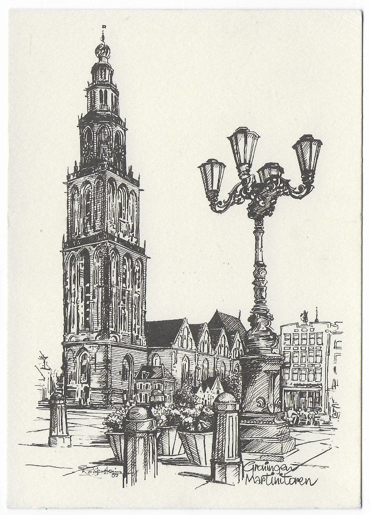 Groningen Martinitoren Gelopen Ansichtkaart ( B5747 ), Ophalen of Verzenden, 1980 tot heden, Gelopen, Groningen