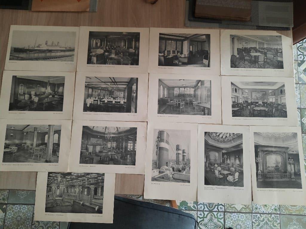 Prentenfotos SS Statendam, Ophalen of Verzenden, Gebruikt, Motorboot, Kaart, Foto of Prent