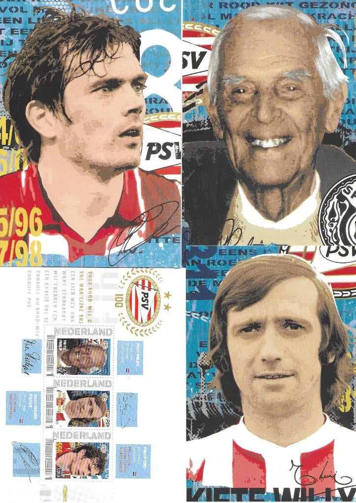 ZELDZAAM Kampioen vel persoonlijkezegels PSV 100jr met fout, Ophalen of Verzenden, Postfris