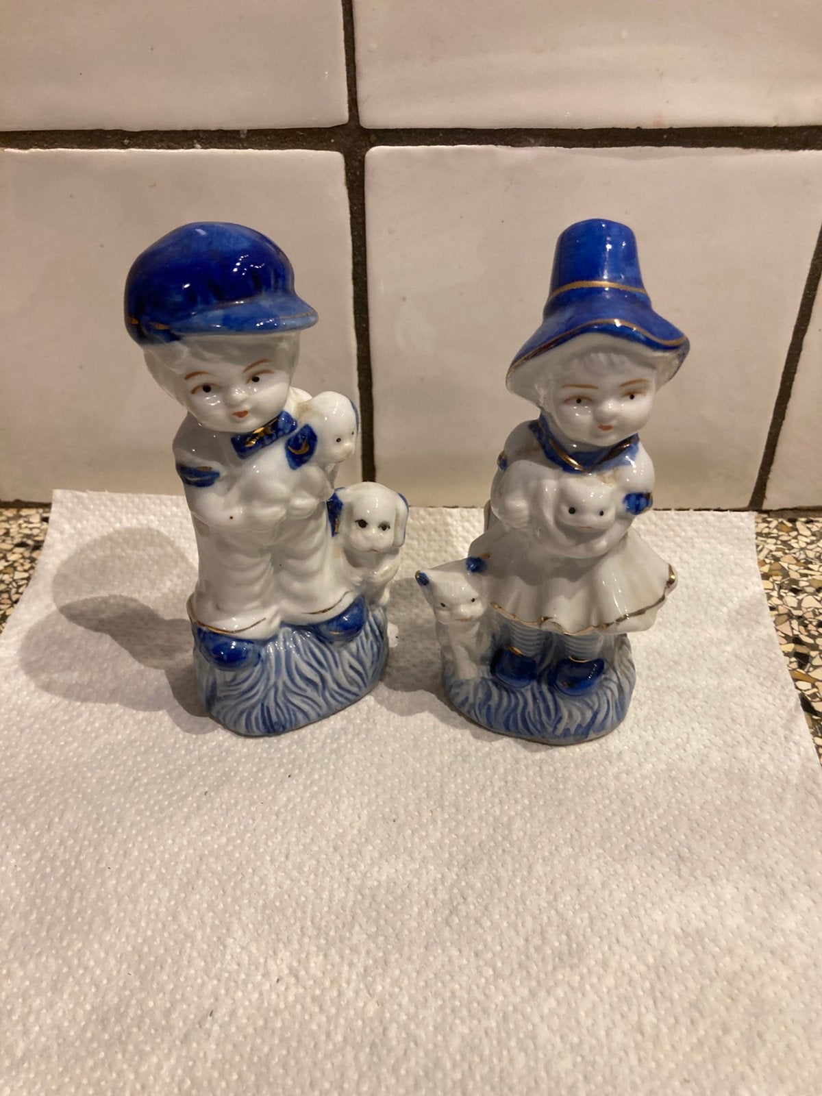 Set van 2 schattige beeldjes, Ophalen of Verzenden, Mens