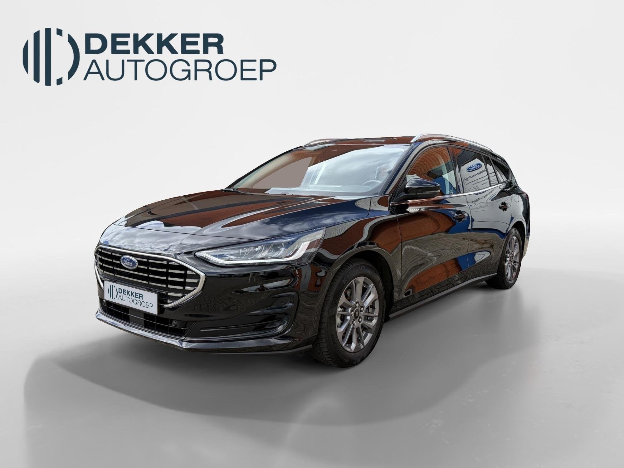 Ford Focus 1.0 EcoBoost Hybrid 125 pk Titanium Wagon SYNC 4, Gebruikt, Zwart, Origineel Nederlands, Handgeschakeld