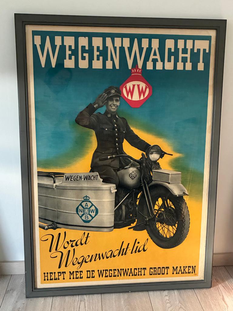 Originele ingelijste posters - Wegenwacht, Valvoline, Dunlop, Verzamelen, Posters, Ophalen, Met lijst, A1 t/m A3, Reclame
