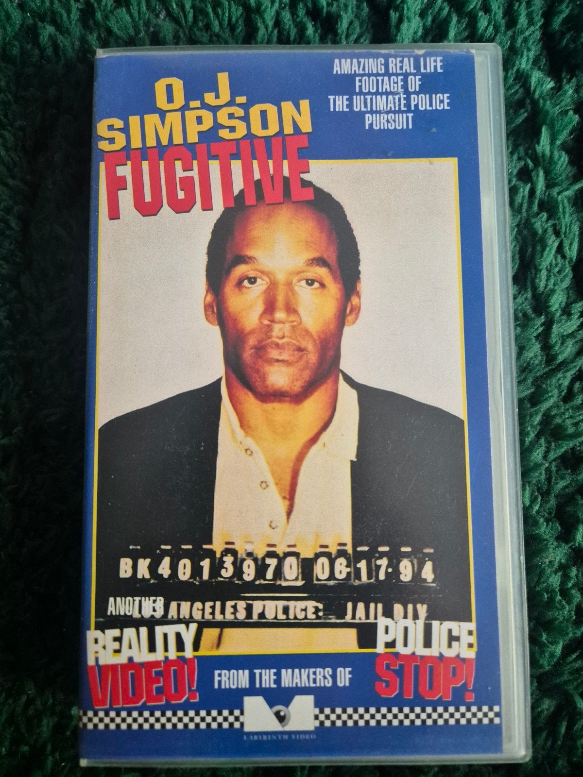 O.J. Simpson Fugitive VHS - Zeldzame documentaire, Vanaf 16 jaar, Documentaire, Ophalen of Verzenden, VHS