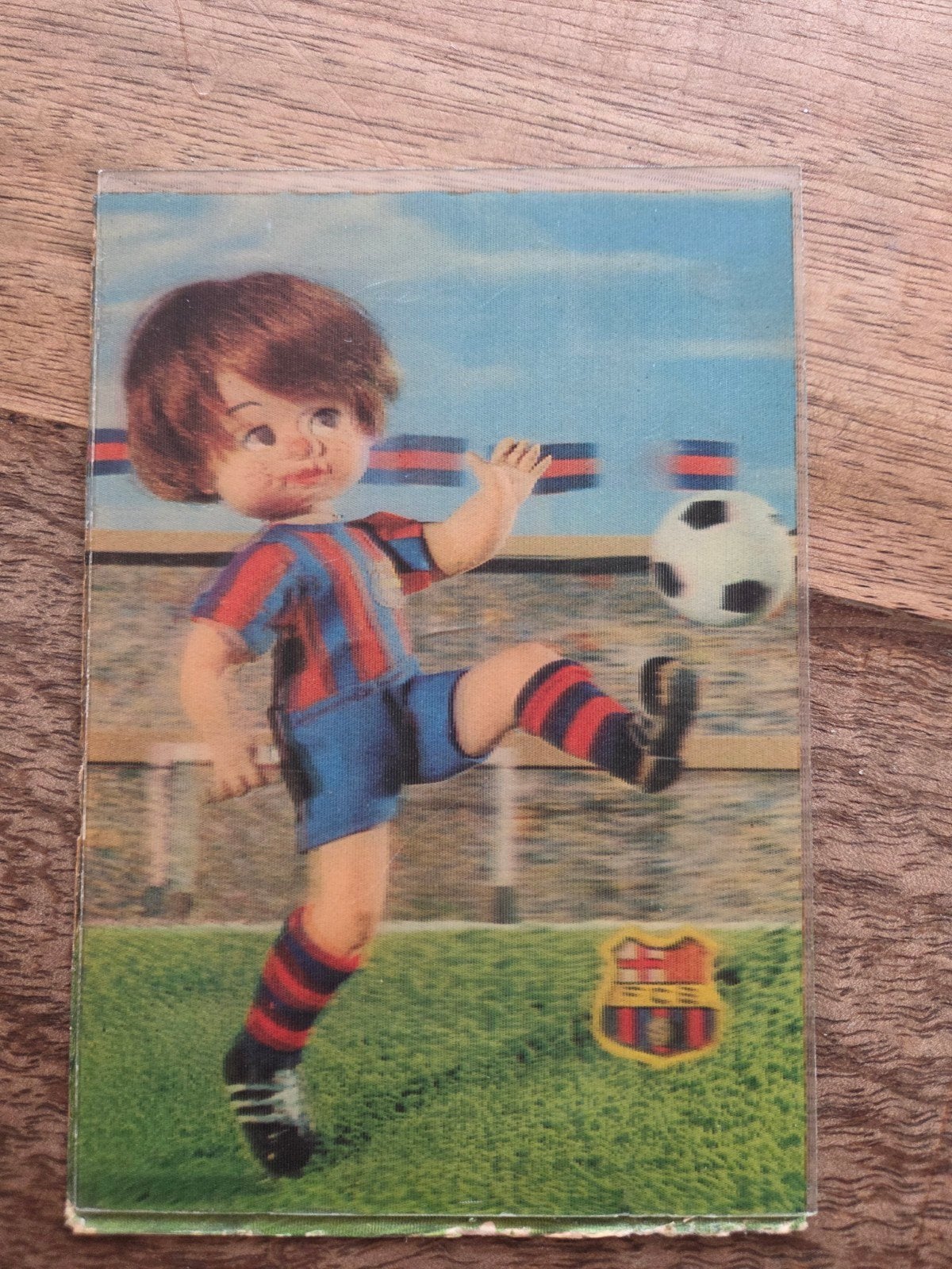 Vintage ansichtkaart van FC Barcelona, Ophalen of Verzenden, Buitenlandse clubs