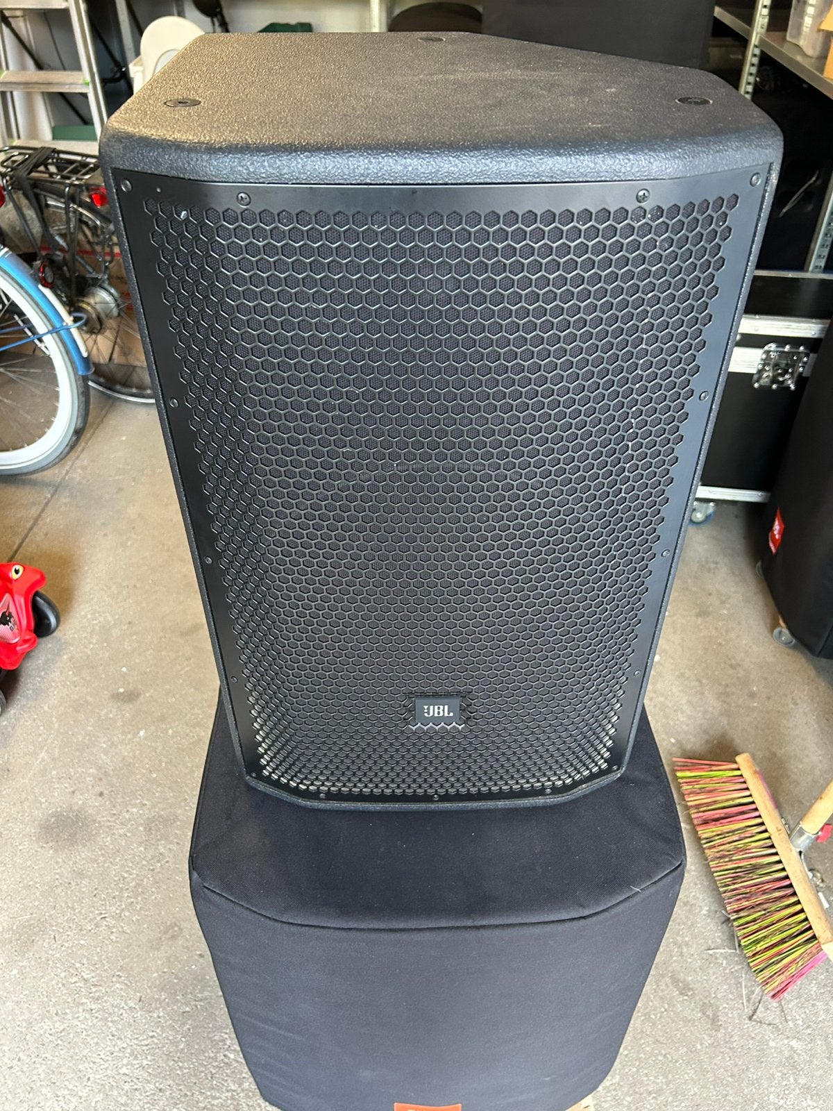JBL PRX 800 serie actieve geluidset (2x12”top&2x15”subwoofer, Ophalen, Gebruikt, JBL, Complete surroundset