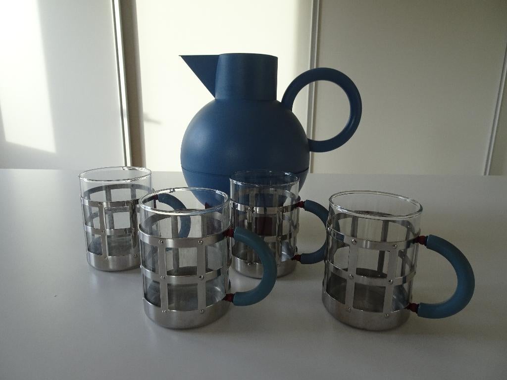 Alessi Michael Graves MGMUG mok theemok 4x, Huis en Inrichting, Ophalen of Verzenden, Overige materialen, Overige stijlen, Kop(pen) en/of Schotel(s)