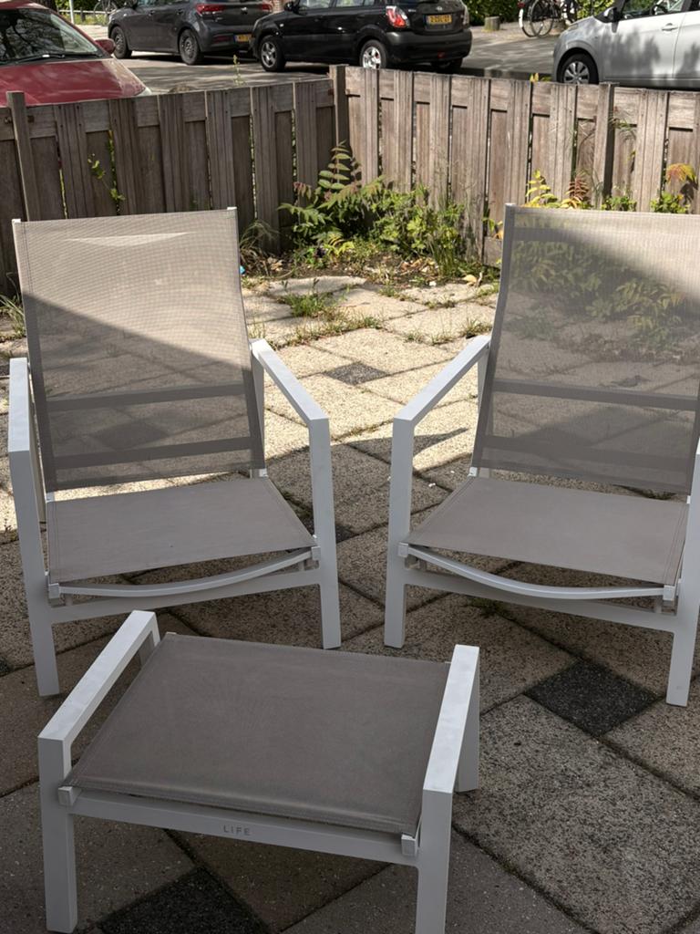 Balkon/tuin set, Ophalen, Rotan, 3 zitplaatsen, Bijzettafel