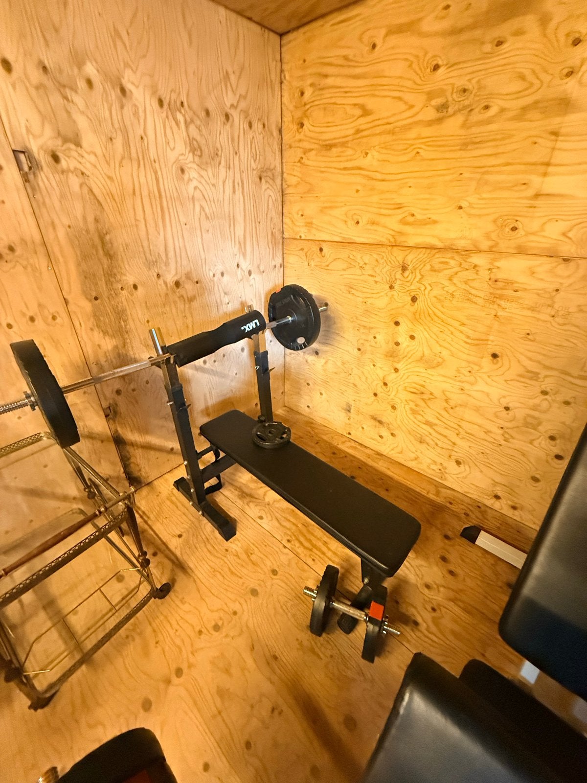 Complete fitness set: halterbank, halters en gewichten, Sport en Fitness, Fitnessmaterialen, Ophalen, Gebruikt, Armen, Fitnessbank