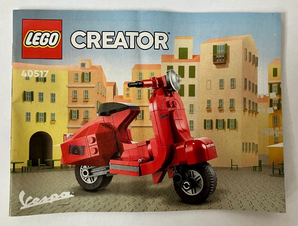 Lego Creator 40517 Vespa klassieke scooter/brommer rood, Kinderen en Baby's, Lego, Inclusief instructies, Ophalen of Verzenden