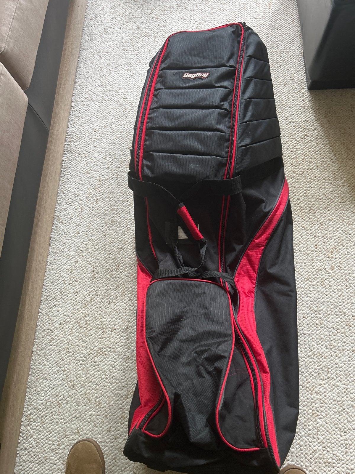 BagBoy Golf Reistas - Zwart/Rood, Ophalen, Zo goed als nieuw, Tas, Overige merken