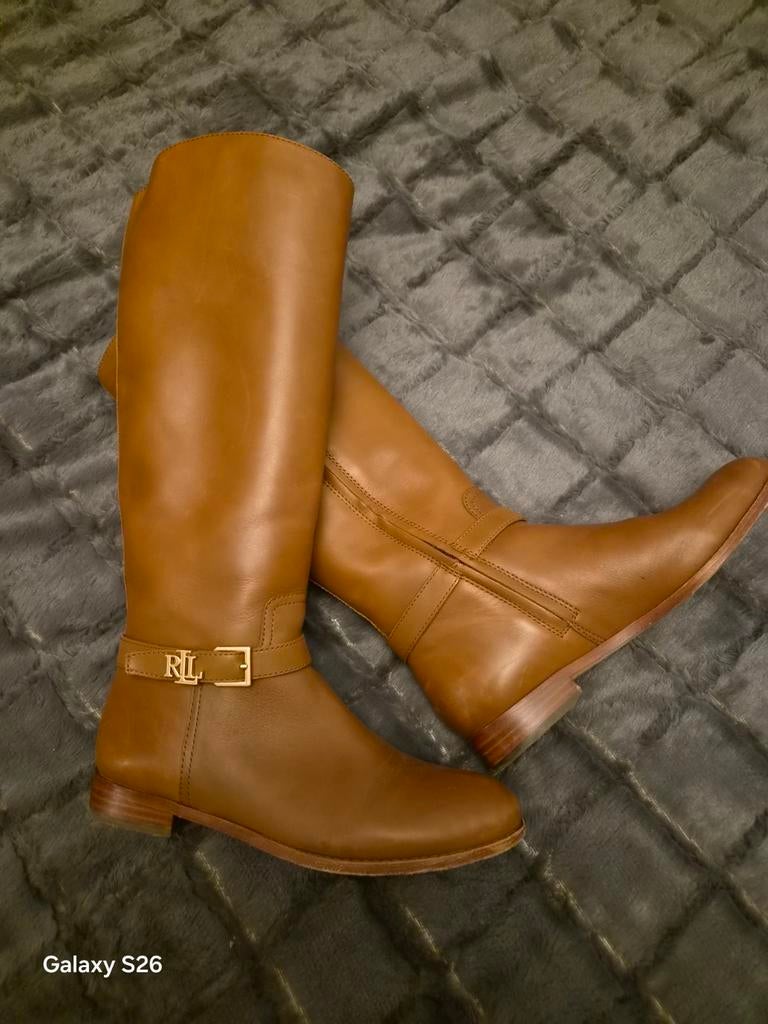 Ralph lauren laarsen maat 38,5, Kleding | Dames, Schoenen, Hoge laarzen, Bruin, Ophalen of Verzenden, Zo goed als nieuw