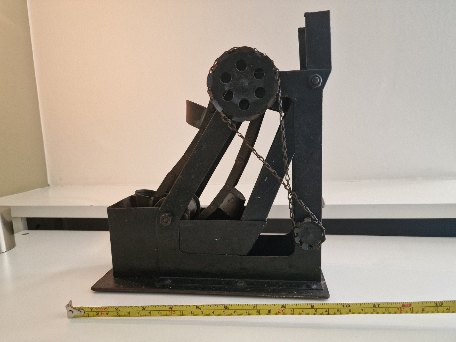 Antiek werkend model baggermolen emmerbaggermolen emmerlift, Ophalen of Verzenden
