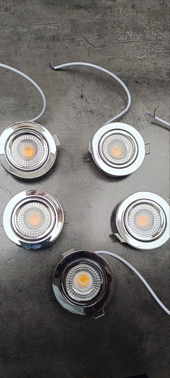 5x Nieuwe Inbouwspots Binnen/Buiten IP65 Chroom 3000K LED, Huis en Inrichting, Lampen | Overige, Nieuw, Waterbestendig, Zilver