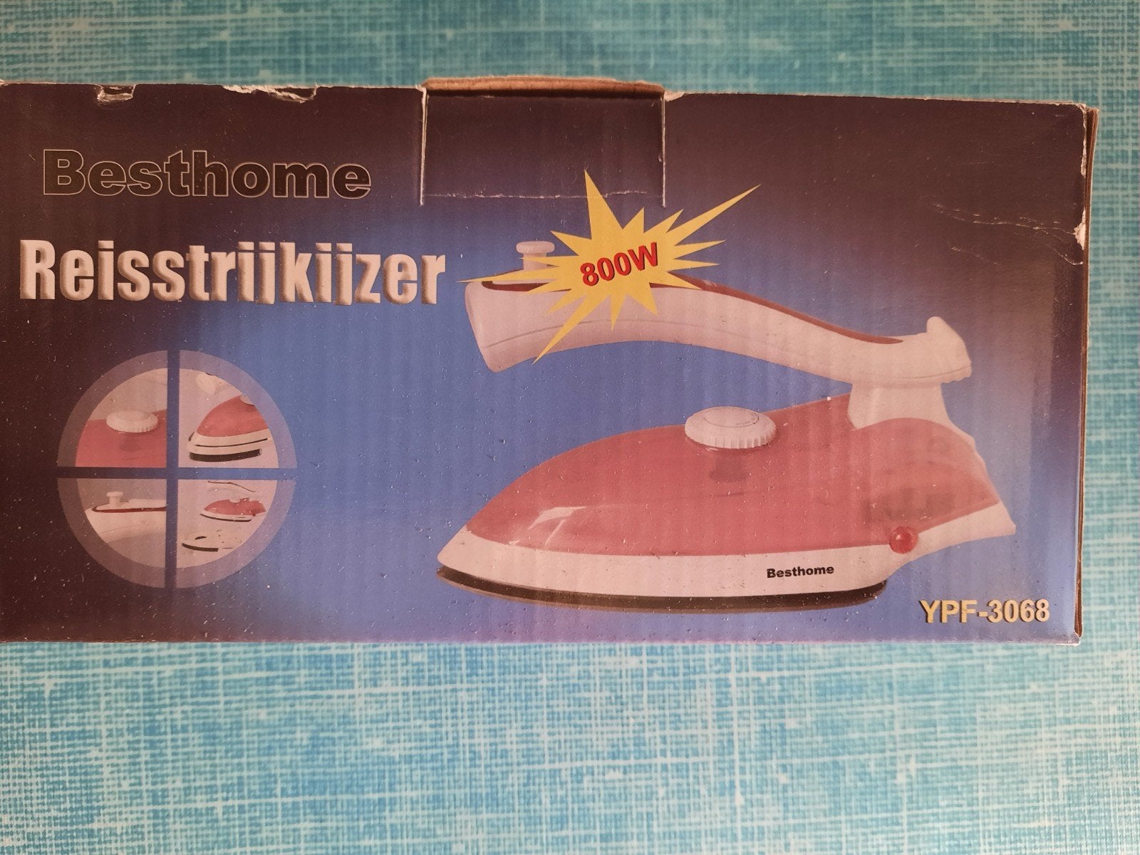 Besthome Reisstrijkijzer 800W met stoomfunctie, Ophalen of Verzenden, Nieuw, Strijkijzer met snoer