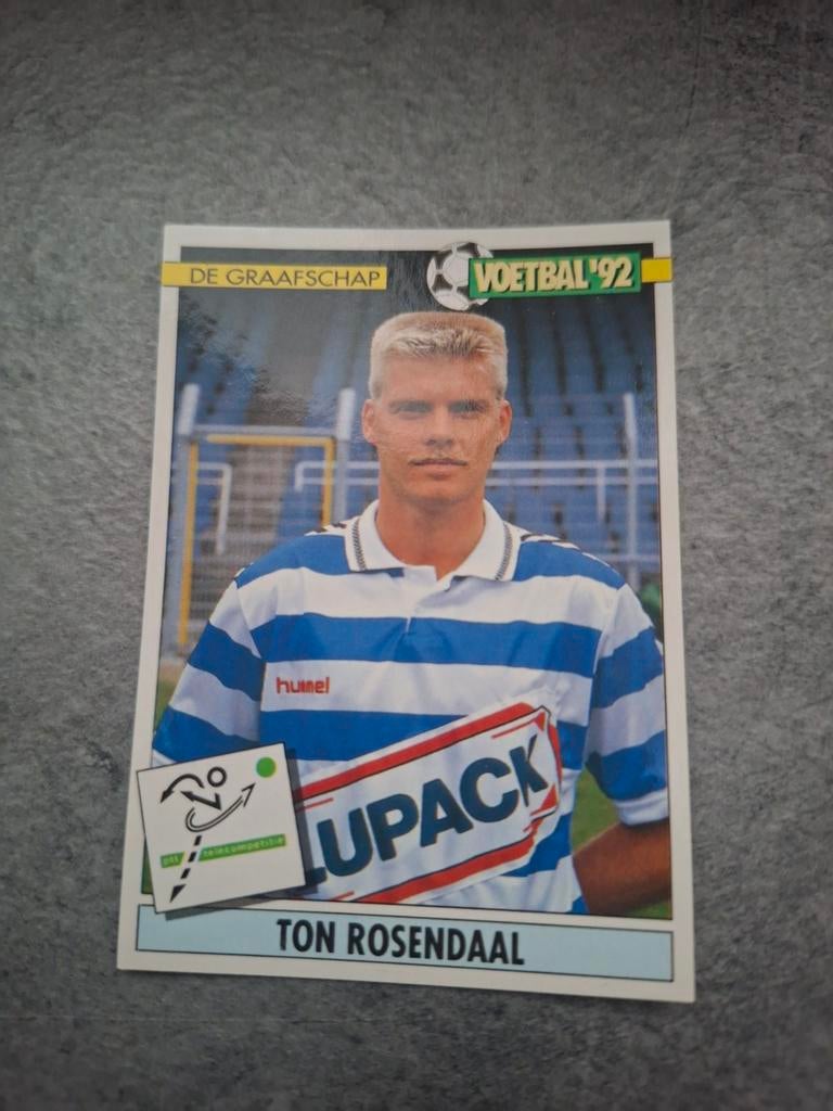 Panini sticker Voetbal 92. Ton Rosendaal De Graafschap., Verzenden, Zo goed als nieuw, Sticker