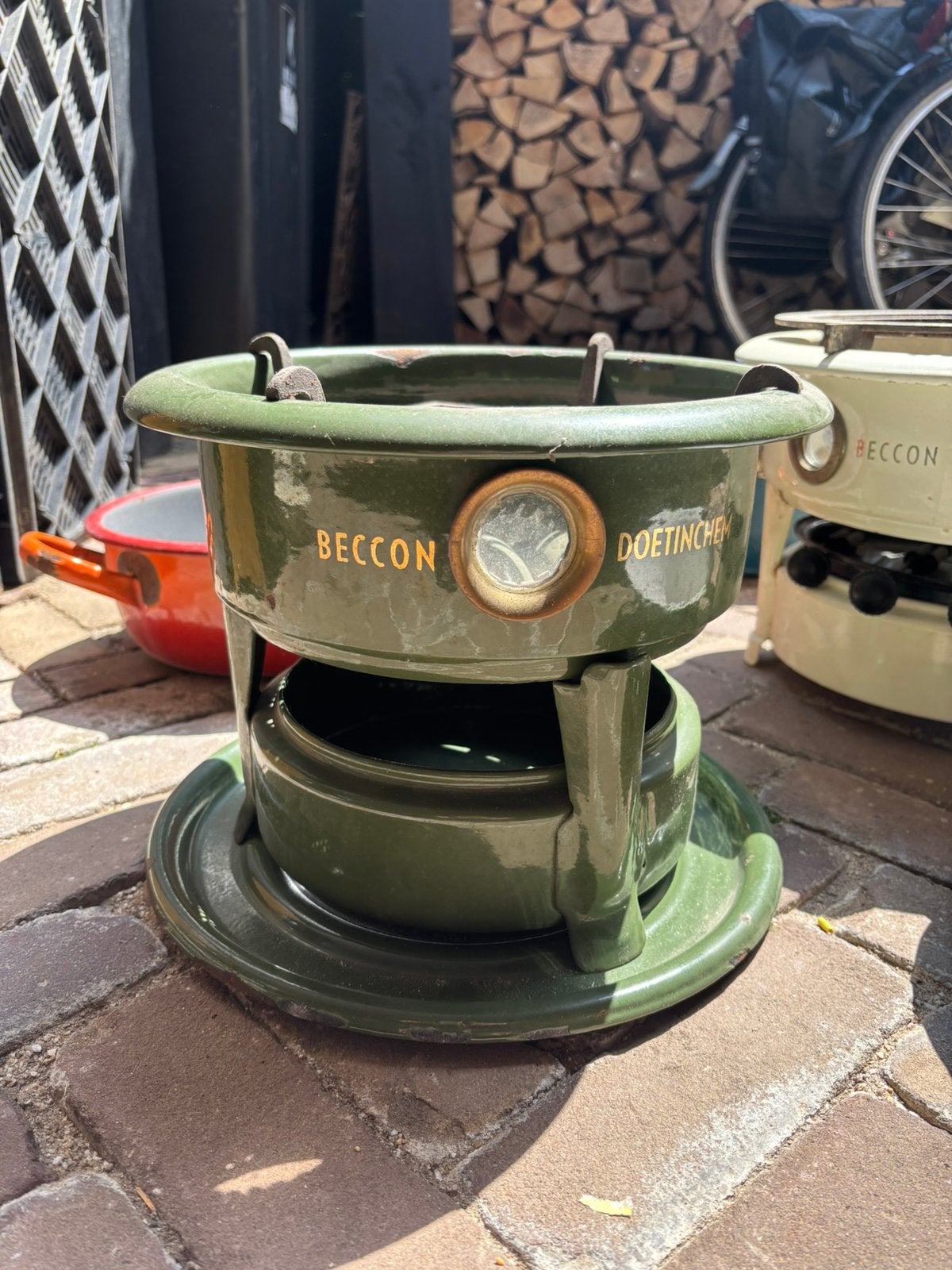 Vintage Beccon kookstellen + emaille set, Ophalen