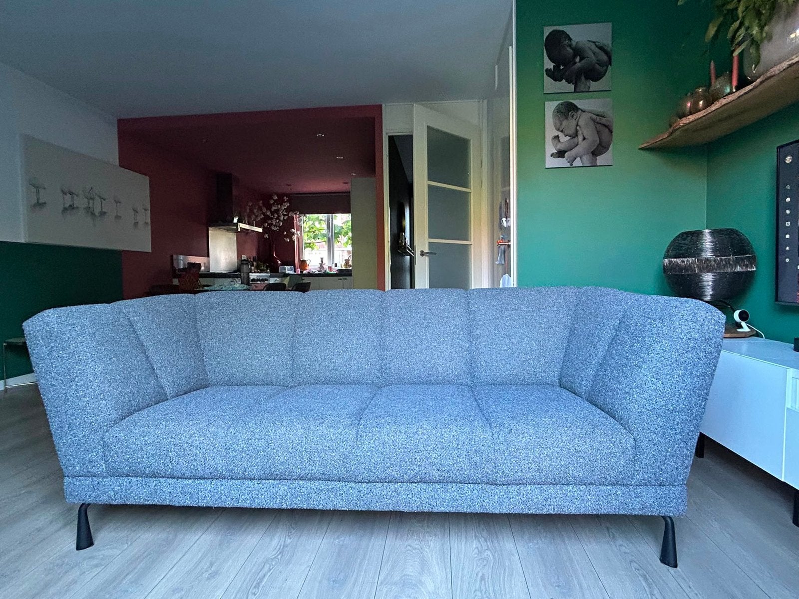 Montel Futura Bank - Zo Goed als Nieuw - Grijs, Ophalen, Driepersoons, 75 tot 100 cm, Zo goed als nieuw