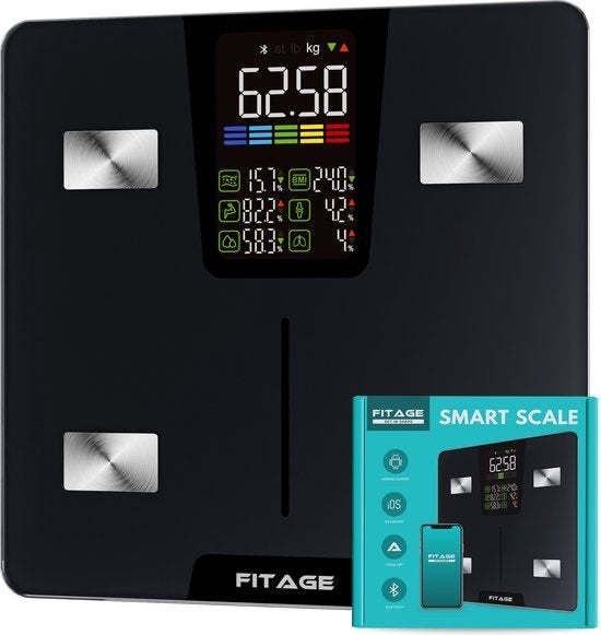 Weegschaal Personenweegschaal Digitaal - Slimme Weegschaal, 1 tot 500 gram, Verzenden, Nieuw, 100 kg of meer