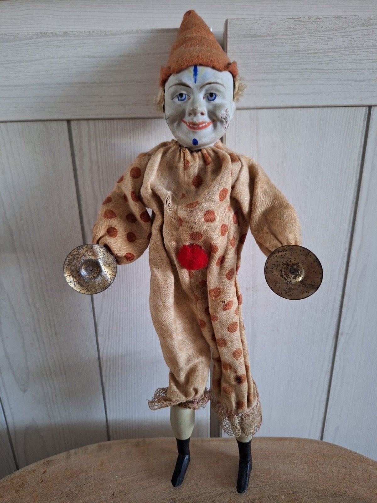 Prachtig antiek 19e eeuwse clown, Verzamelen, Ophalen of Verzenden