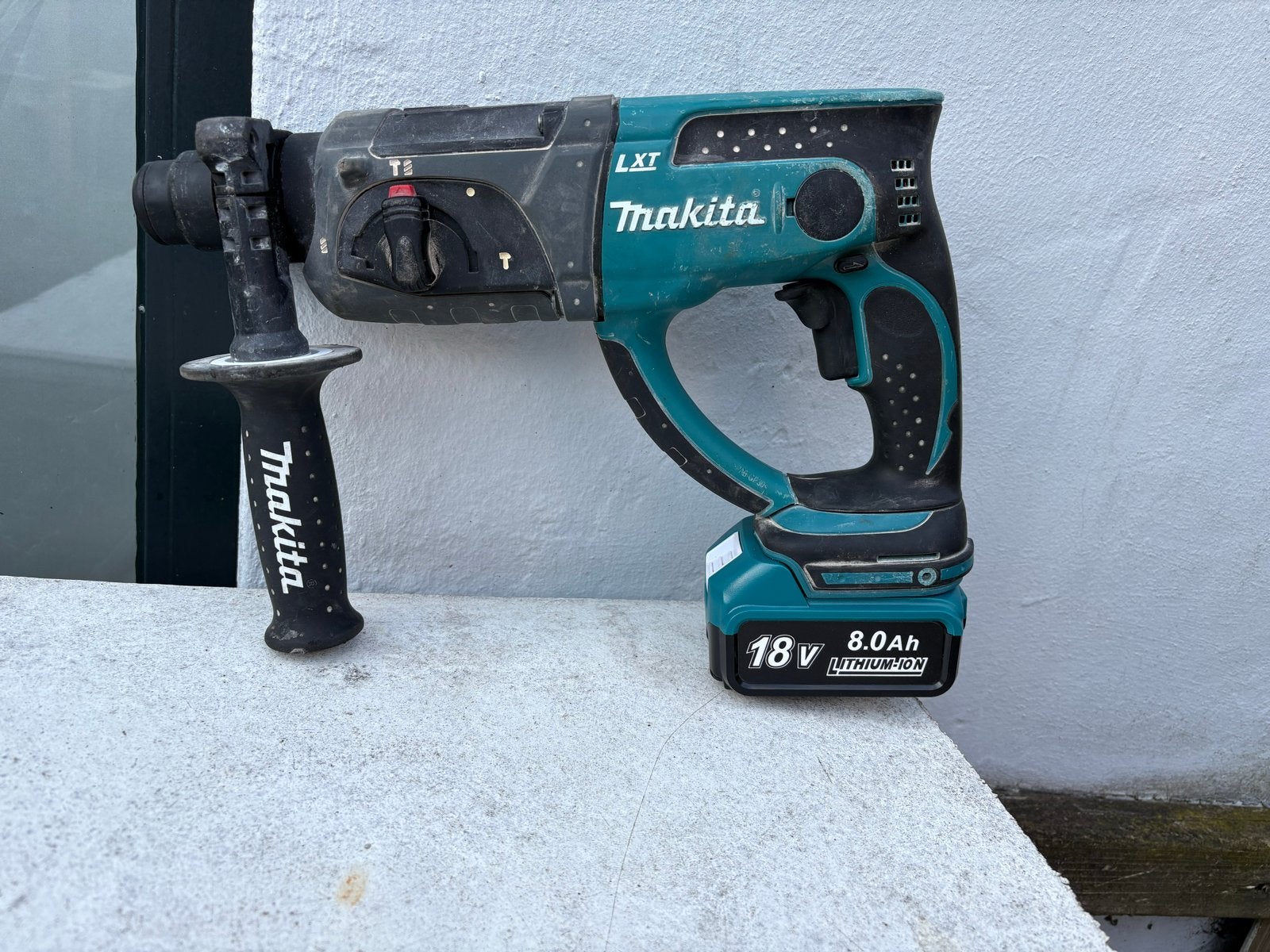 Makita DHR202 Boorhamer 18V met 8.0Ah accu, Ophalen, Boor- en/of Breekhamer, Klopboormechanisme, Gebruikt