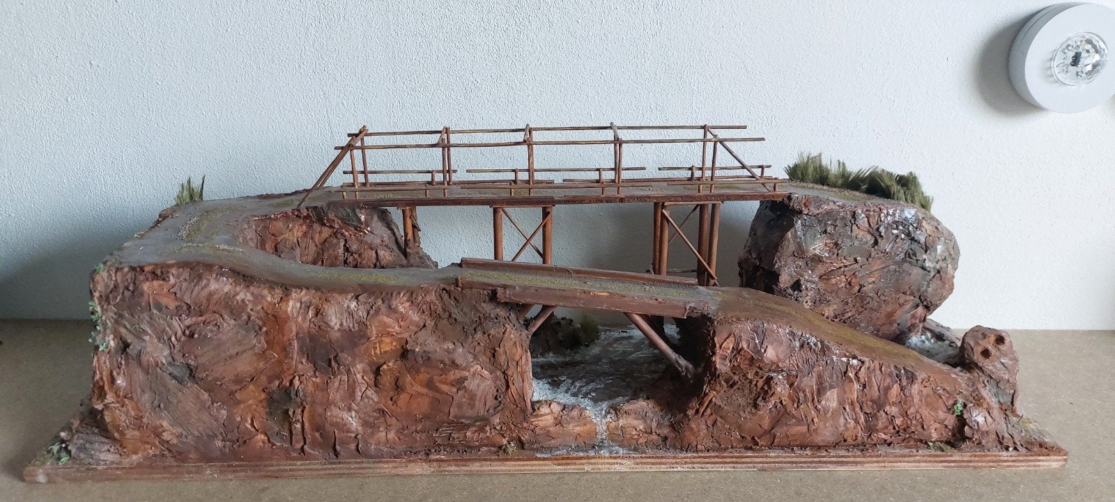 Diorama met Brug en Rivier, 1:87, Ophalen of Verzenden, Zo goed als nieuw, Groter dan 1:32
