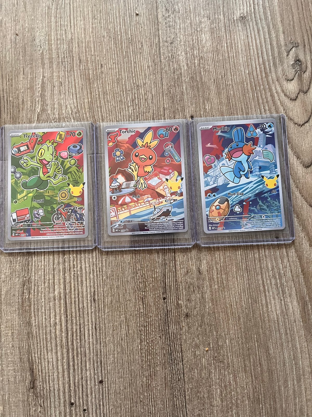 Pokemon first partner Gen 3 Starters Set (Treecko, Torchi, Ophalen of Verzenden, Zo goed als nieuw, Meerdere kaarten