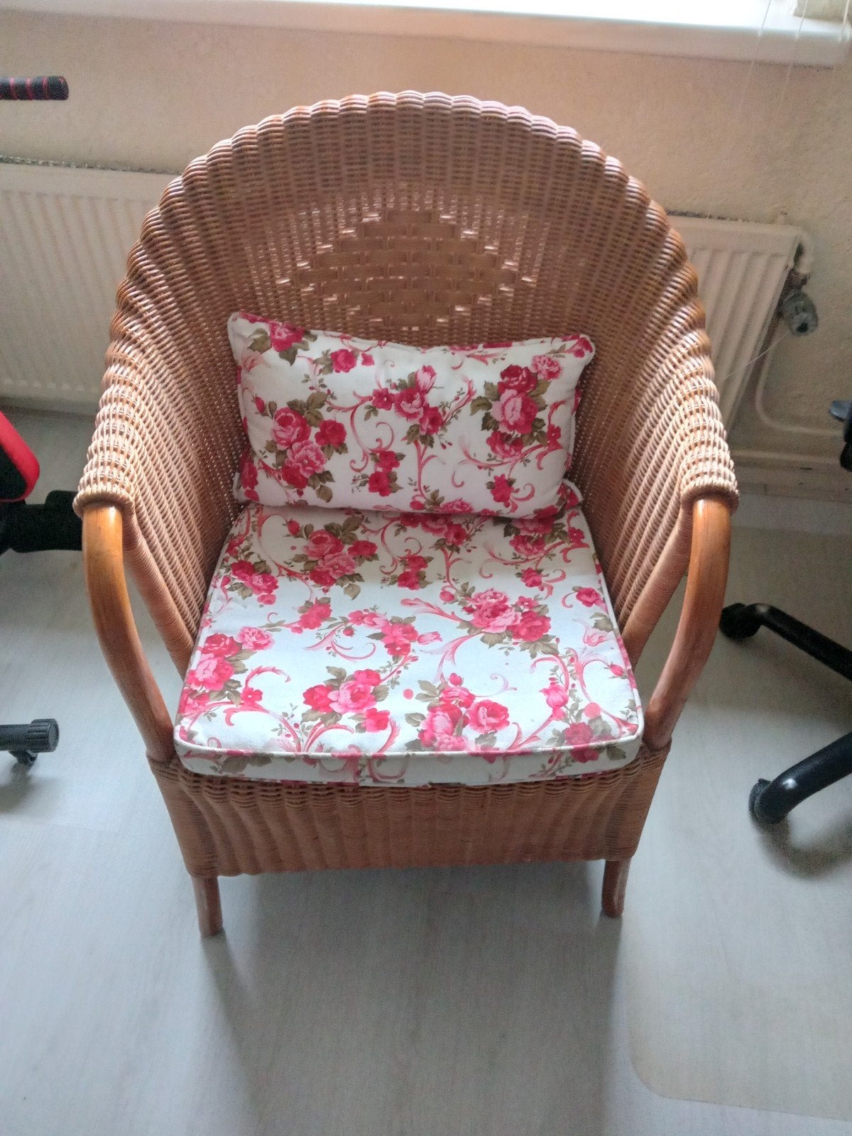 Rotan stoel vintage, Huis en Inrichting, Ophalen, Bruin, Riet of Rotan, Zo goed als nieuw